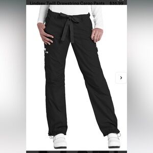 NWT Black Medium Petite Lindsey Twill Drawstring Cargo Pants for Devitahan…